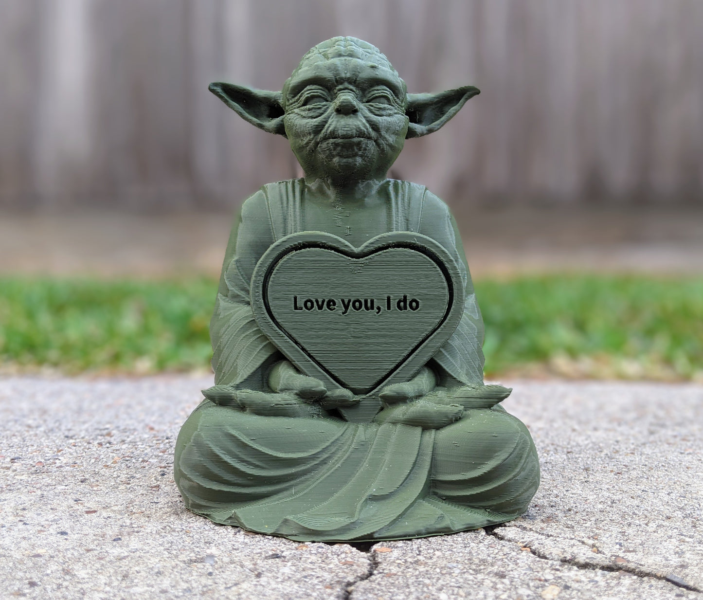 New Yoda Buddha Figure With Heart inspired by Star Wars