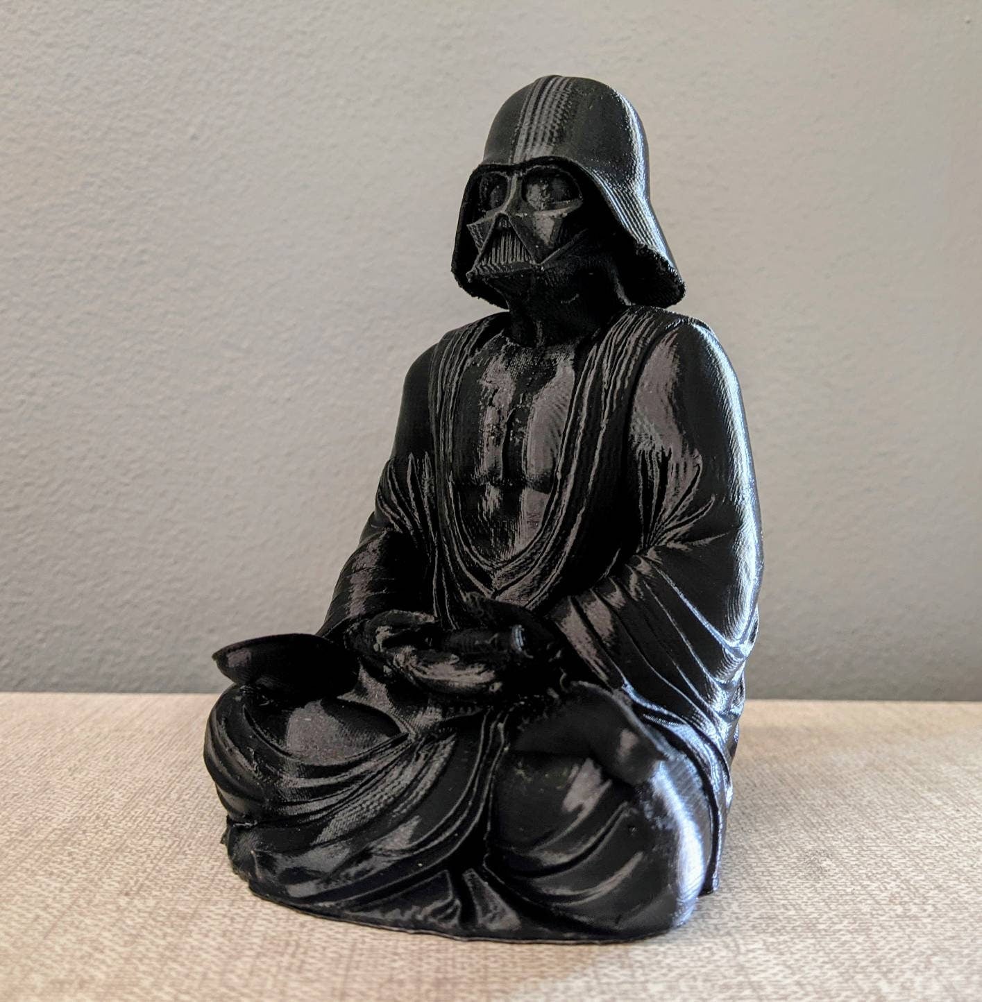 New Black Darth Vader Buddha figure inspired by Star Wars