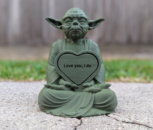 New Yoda Buddha Figure With Heart inspired by Star Wars